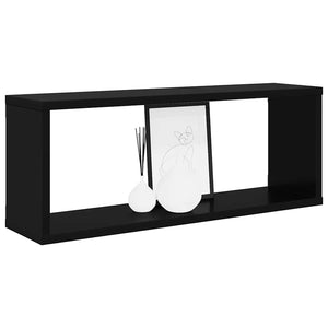 Schwarze Würfelregale, 4er-Set