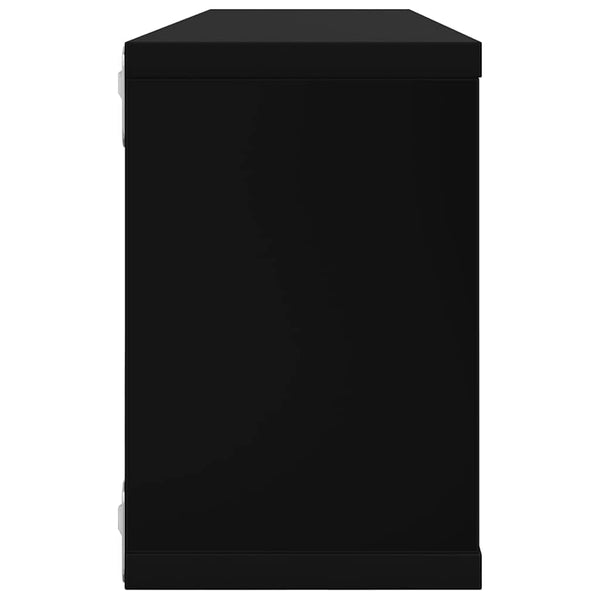 Schwarze Würfelregale, 4er-Set