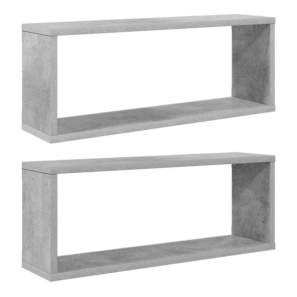 Betongraue Würfelregale, 2er-Set