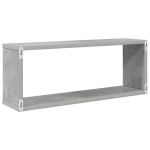 Betongraue Würfelregale, 4er-Set