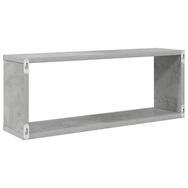 Betongraue Würfelregale, 4er-Set
