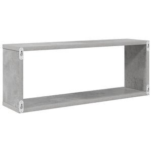 Würfelregale, 6er Set, Betongrau