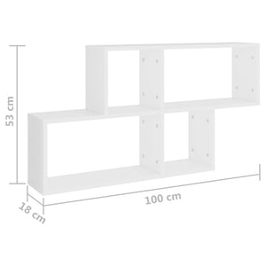 Weißes Wandregal 100 cm