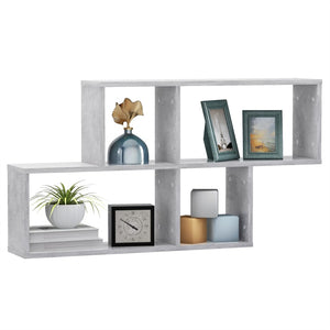 vidaXL Étagère murale gris béton 100x18x53 cm en bois d'ingénierie