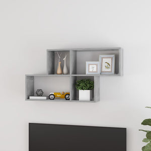 vidaXL Étagère murale gris béton 100x18x53 cm en bois d'ingénierie