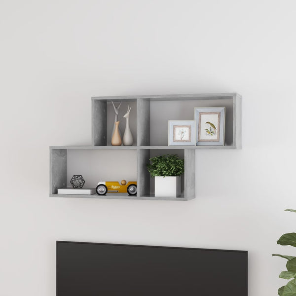 vidaXL Étagère murale gris béton 100x18x53 cm en bois d'ingénierie
