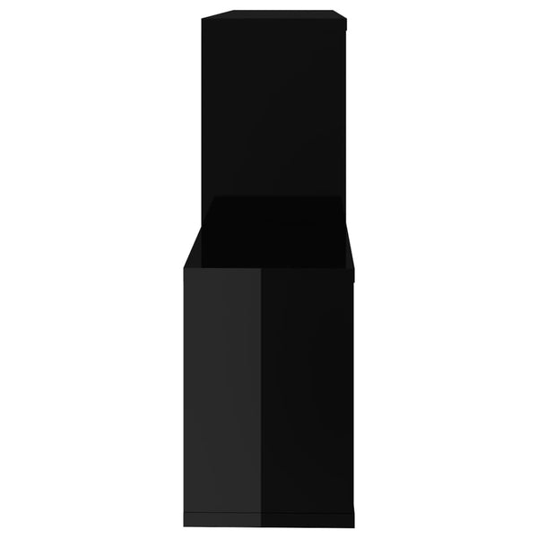 Wandregal, Hochglanz Schwarz, 100 cm