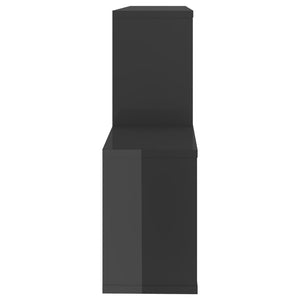 Hochglanz Wandregal Grau 100cm