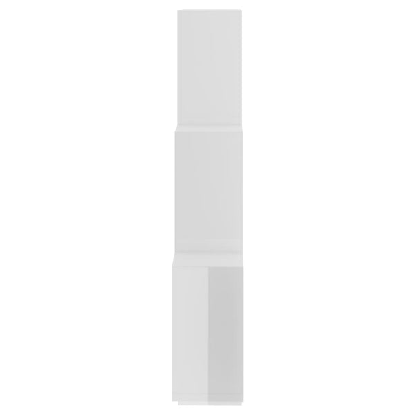 vidaXL Étagère à casiers blanc brillant 78x15x93 cm Bois d'ingénierie