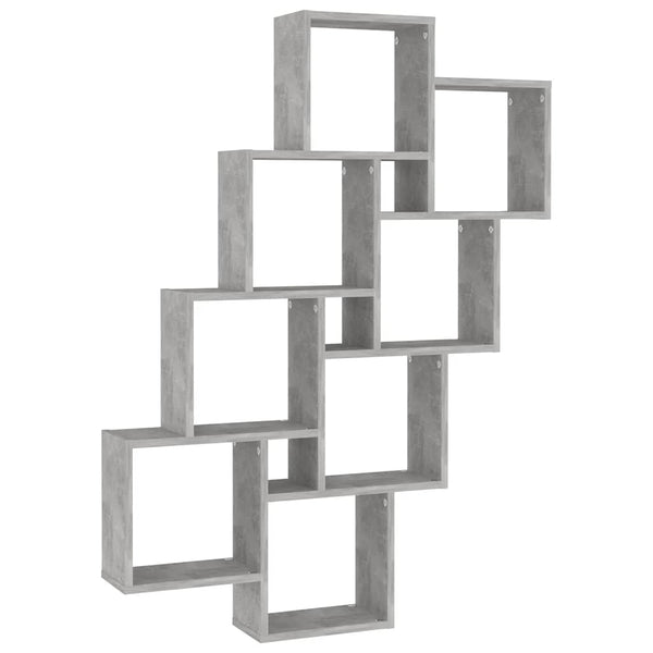 vidaXL Étagère cube gris béton 90x15x119 cm en bois d'ingénierie