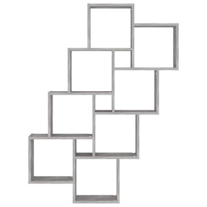 vidaXL Étagère cube gris béton 90x15x119 cm en bois d'ingénierie
