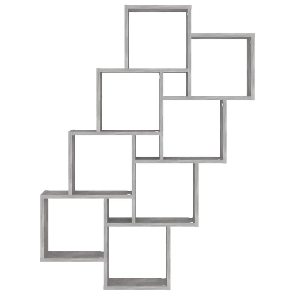 vidaXL Étagère cube gris béton 90x15x119 cm en bois d'ingénierie
