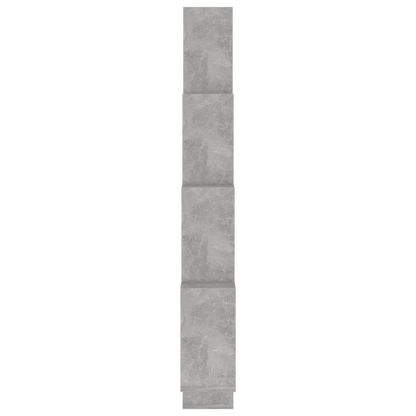 vidaXL Étagère cube gris béton 90x15x119 cm en bois d'ingénierie