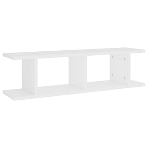 Weiße Wandregale, 75 cm, 2er-Set