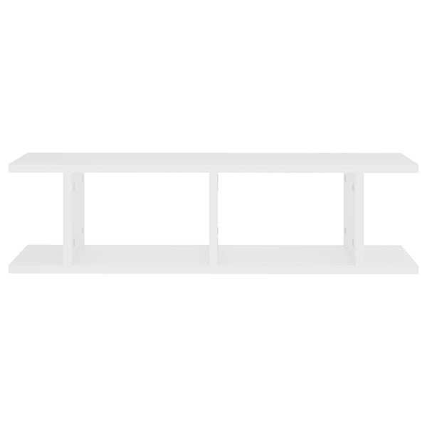 Weiße Wandregale, 75 cm, 2er-Set
