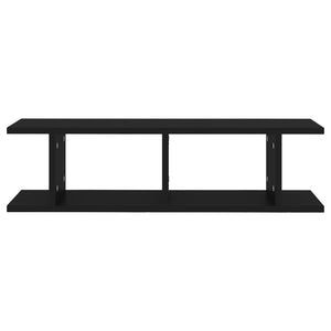 Schwarze Wandregale, 75 cm, 2er-Set