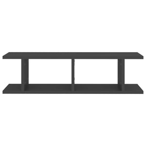 Wandregale Grau 75x18x20 cm, 2er-Set