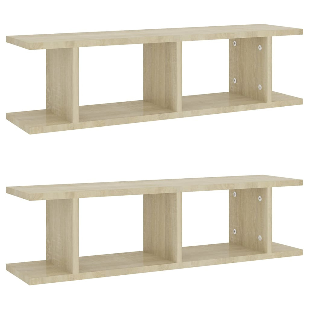 Wandregale Sonoma-Eiche, 2er Set