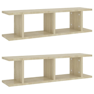 Wandregale Sonoma-Eiche, 2er Set