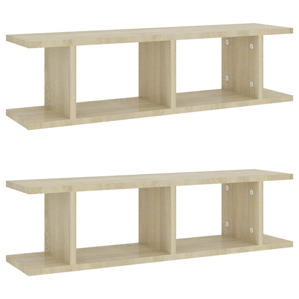 Wandregale Sonoma-Eiche, 2er Set