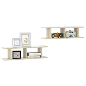 Wandregale Sonoma-Eiche, 2er Set