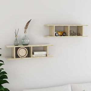 Wandregale Sonoma-Eiche, 2er Set