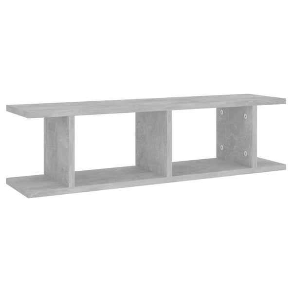 Wandregale, 2er Set, Betongrau, 75 cm