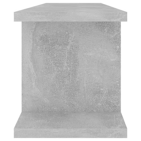 Wandregale, 2er Set, Betongrau, 75 cm