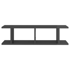 Wandregale Grau Hochglanz, 2er Set