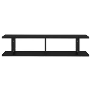Schwarze Wandregale, 2er-Set, 90 cm