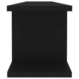 Schwarze Wandregale, 2er-Set, 90 cm
