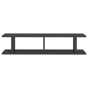 Graue Wandregale, 90 cm, 2er-Set