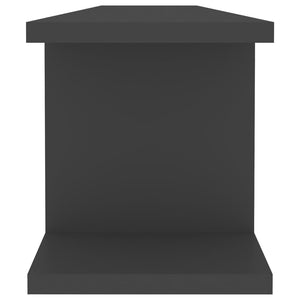 Graue Wandregale, 90 cm, 2er-Set