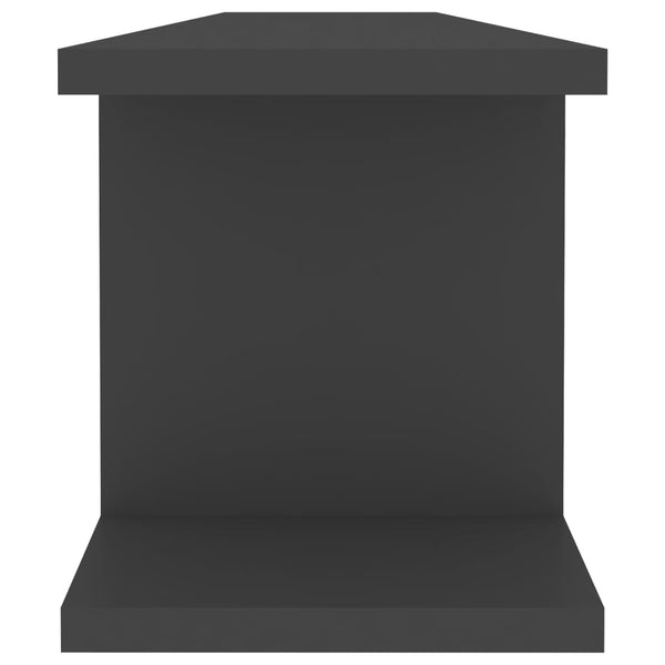 Graue Wandregale, 90 cm, 2er-Set