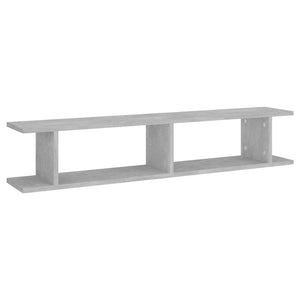 Betongraue Wandregale, 2er-Set