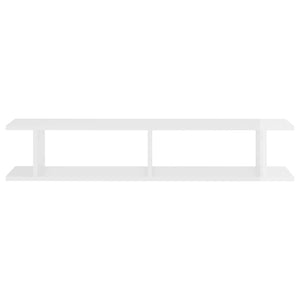 vidaXL Étagères murales 2 pcs Blanc brillant 105x18x20 cm Aggloméré