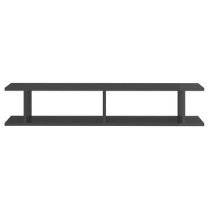 Wandregale Grau Hochglanz, 2er Set