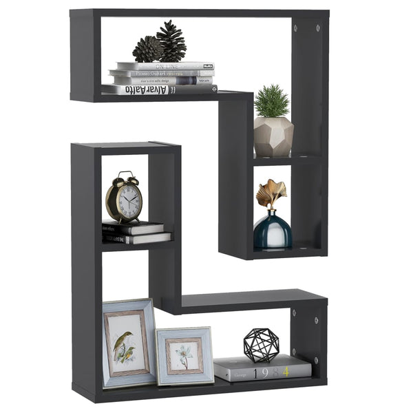 Graue Wandregale, 2er Set