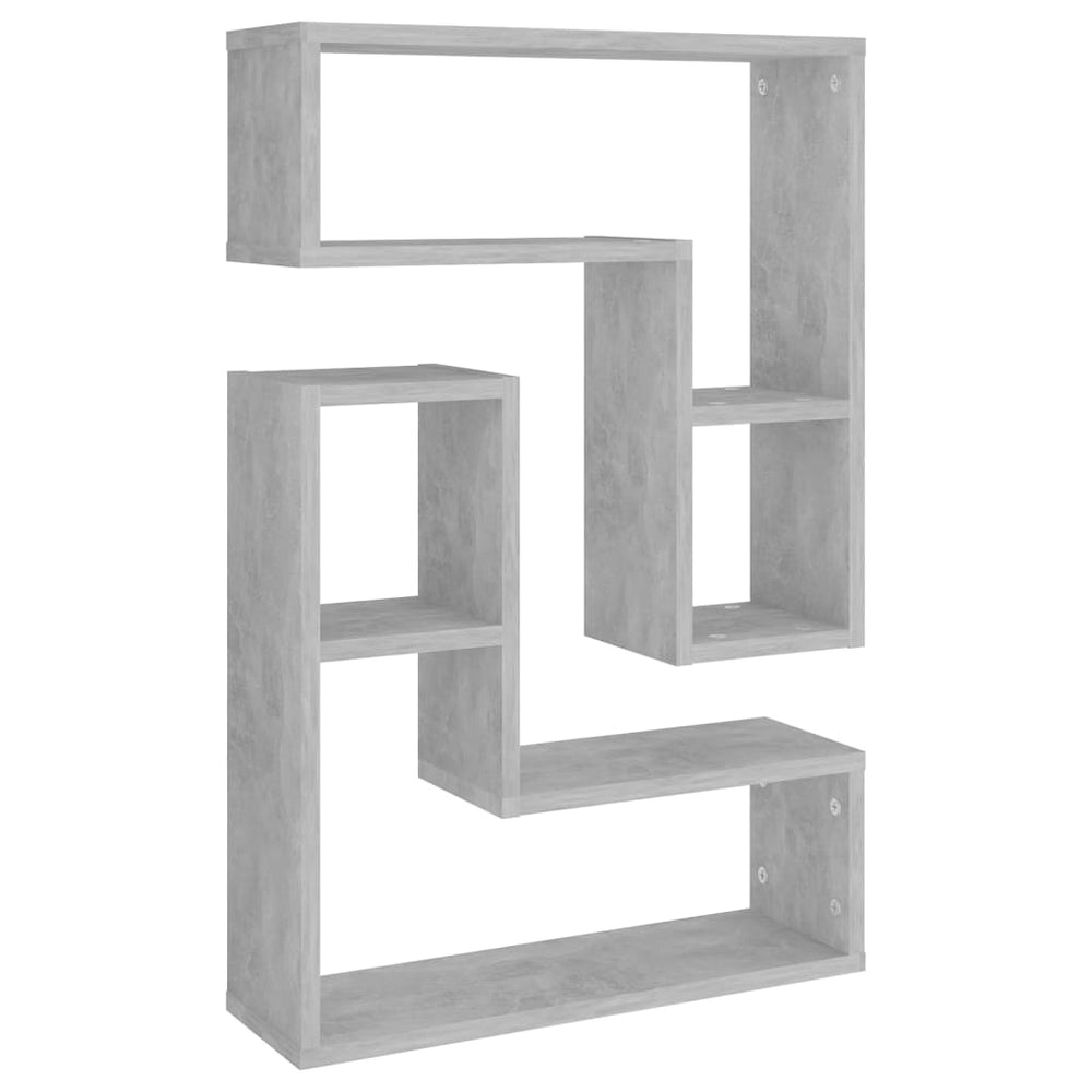 Betongraue Wandregale, 2er-Set