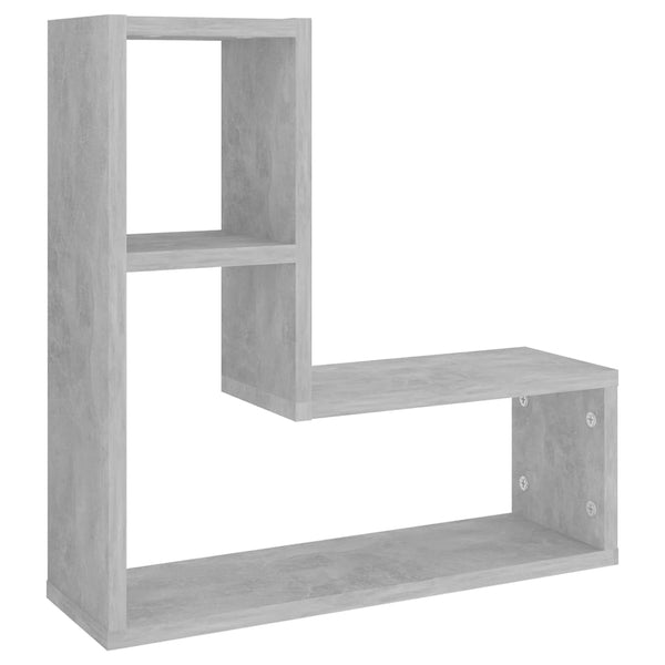Betongraue Wandregale, 2er-Set