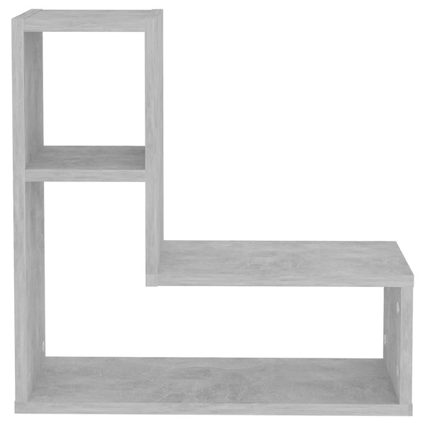 Betongraue Wandregale, 2er-Set