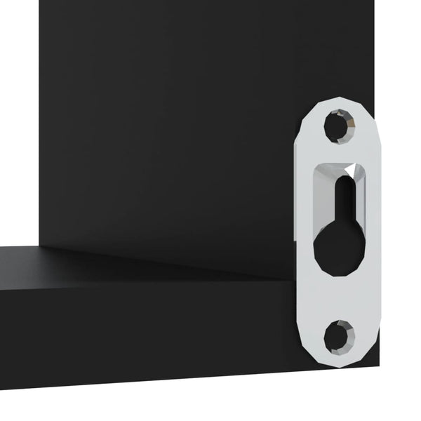 Schwarze Eckregale, 2er Set