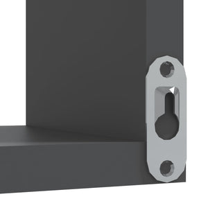 Graue Eckregale für die Wand, 2er-Set