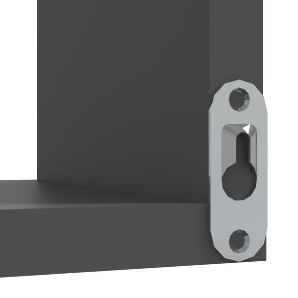 Graue Eckregale für die Wand, 2er-Set