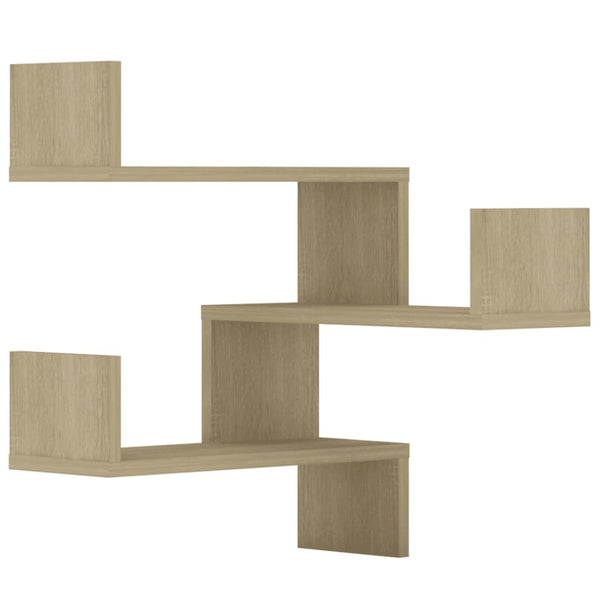 Sonoma Eiche Wand-Eckregale, 2er-Set