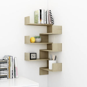 Sonoma Eiche Wand-Eckregale, 2er-Set
