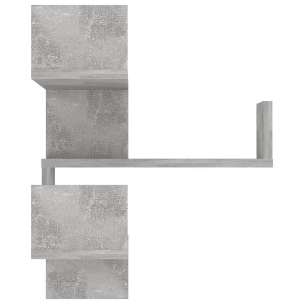 Betongraue Eckregale, 2er-Set