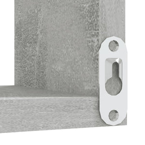 Betongraue Eckregale, 2er-Set