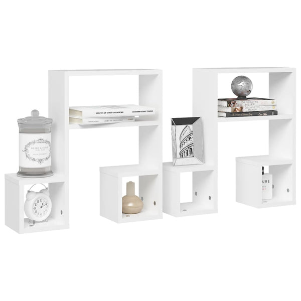 Weiße Wandregale, 2er Set, 50 cm