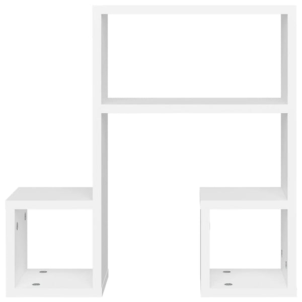Weiße Wandregale, 2er Set, 50 cm